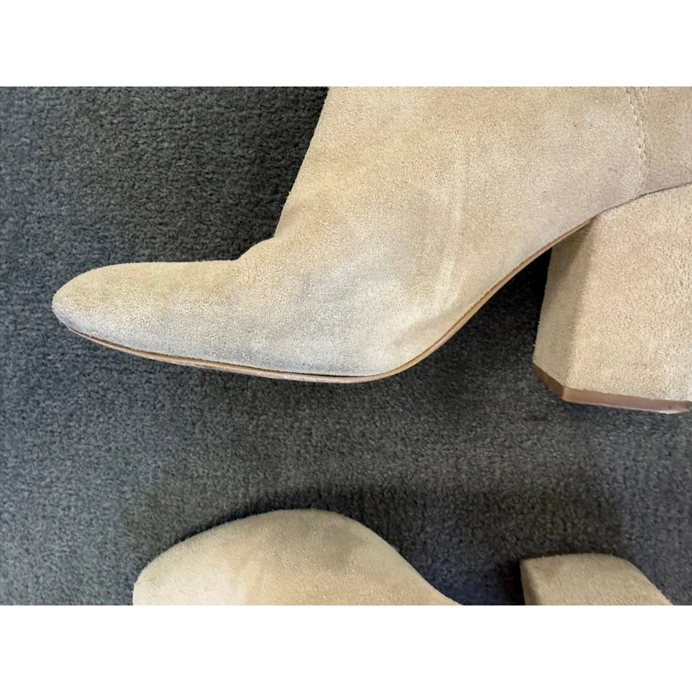 Women's Steve Madden Beige Ankle Boots Size 9.5 suede tan nude - Picture 8 of 8